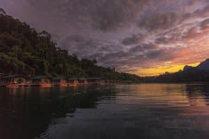 Cheow Larn Lake in Khao Sok National Park Thailand