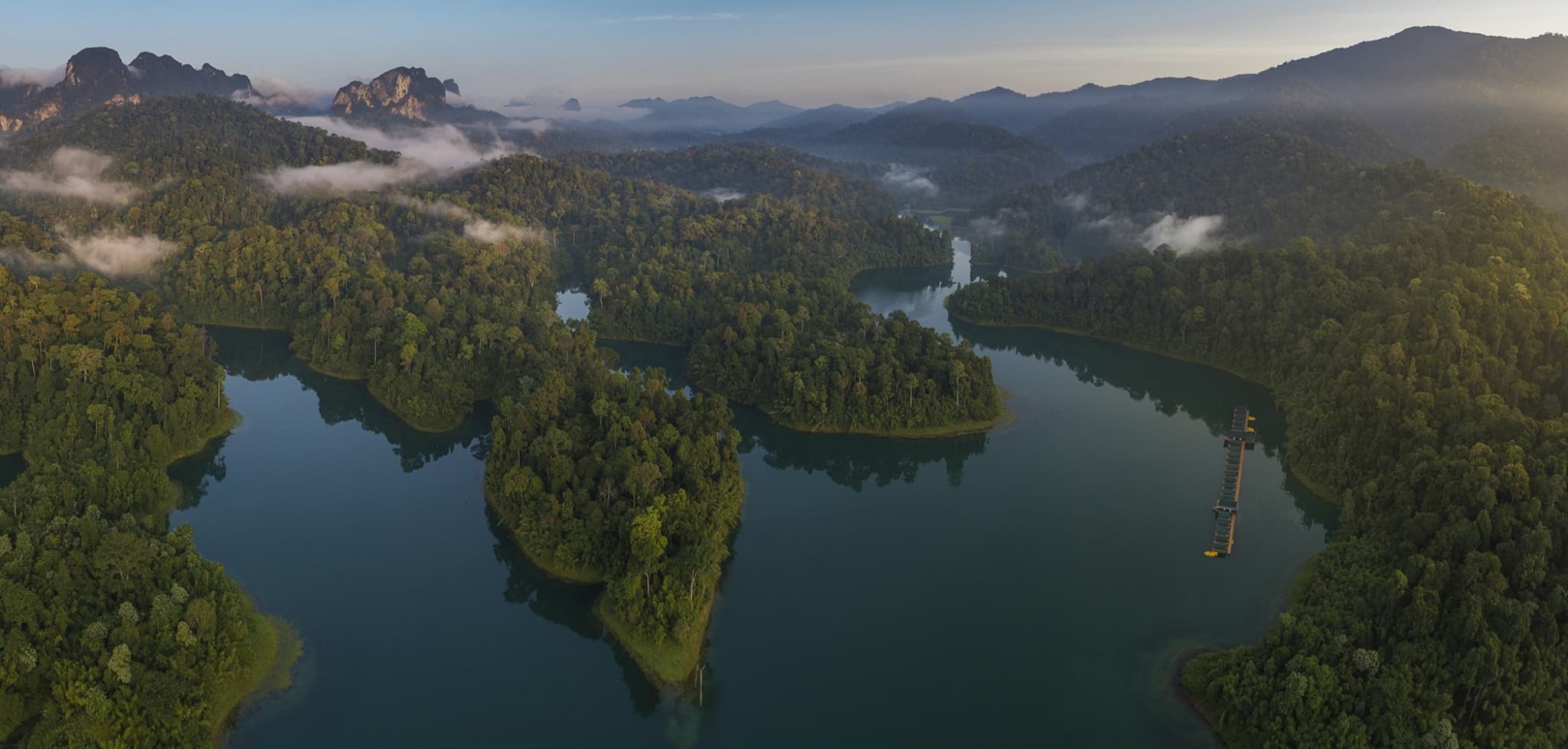 Cheow Larn Lake view and Elephant Hill Rainforest Camp