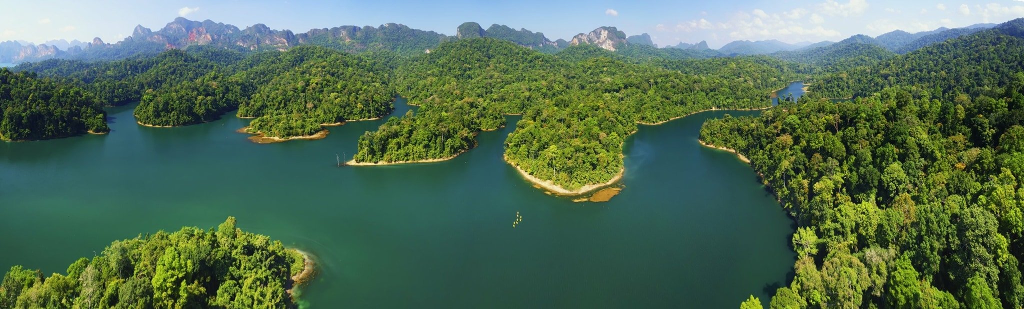 Panoramic view of Cheow Larn Lake